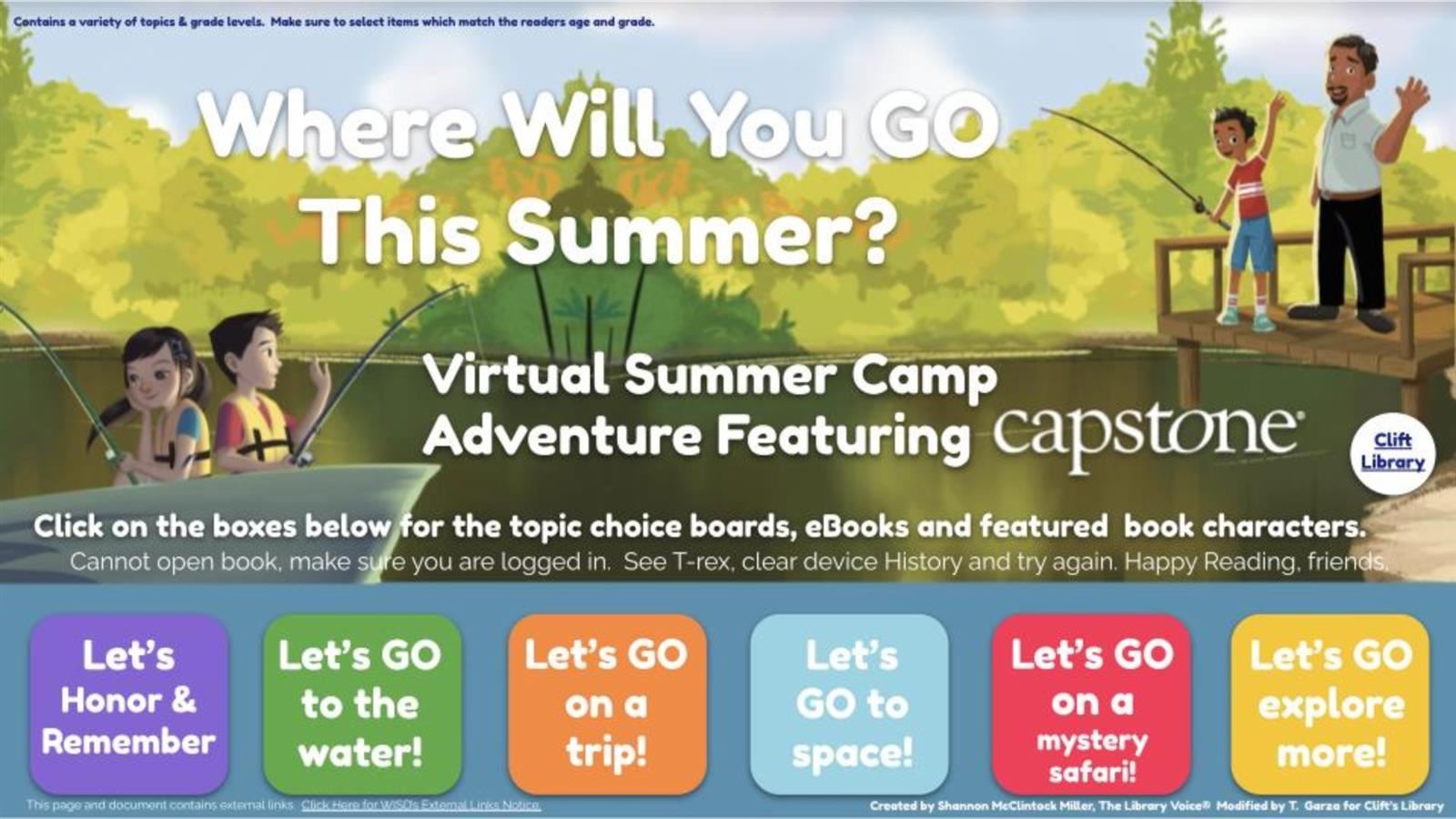 Screen image of Google Slide Where Will You Go This Summer?